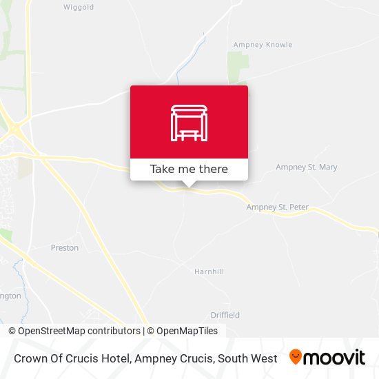 Crown Of Crucis Hotel, Ampney Crucis map