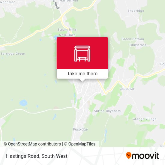 Hastings Road map