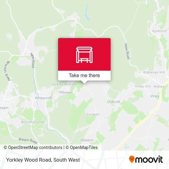 Yorkley Wood Road map