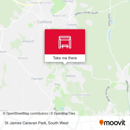 St James Caravan Park map