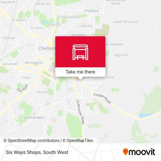 Six Ways Shops map