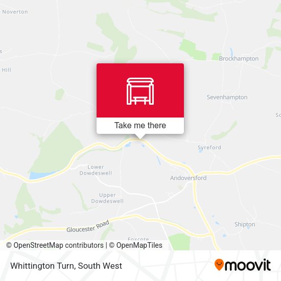 Whittington Turn map