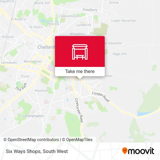 Six Ways Shops map