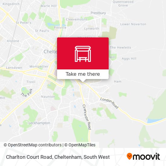Charlton Court Road, Cheltenham map