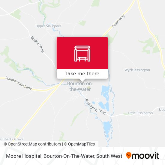 Moore Hospital, Bourton-On-The-Water map