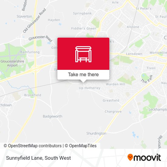 Sunnyfield Lane map