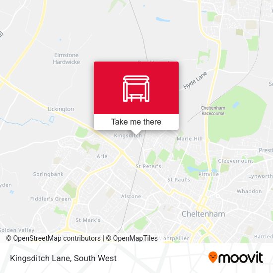 Kingsditch Lane map