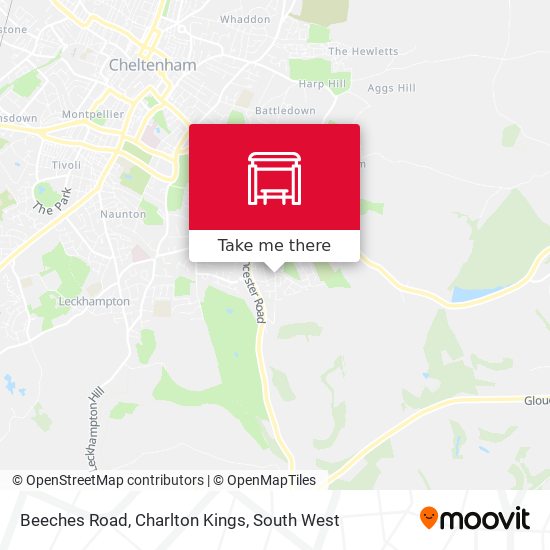 Beeches Road, Charlton Kings map