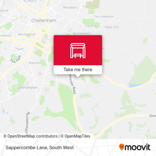 Sappercombe Lane map