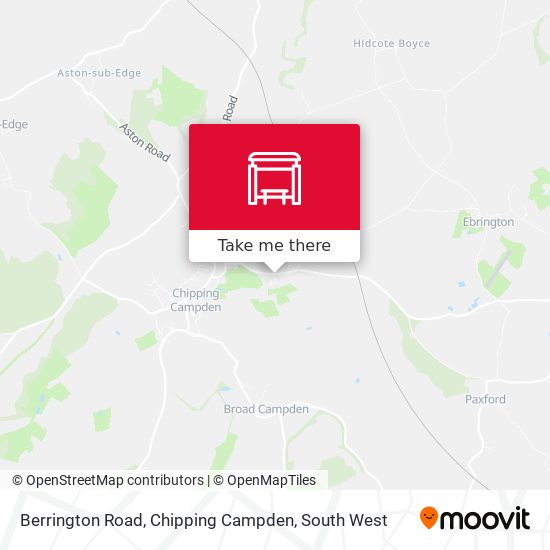 Berrington Road, Chipping Campden map