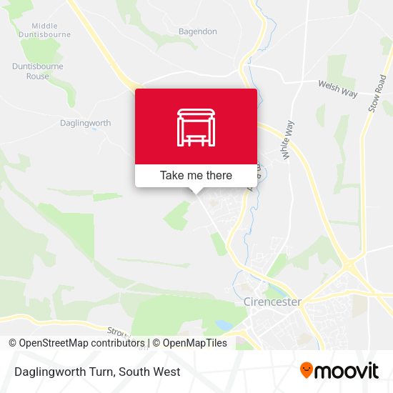 Daglingworth Turn map