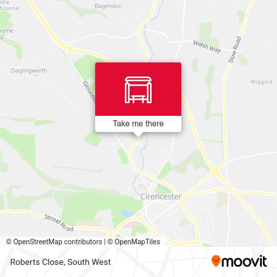 Roberts Close map