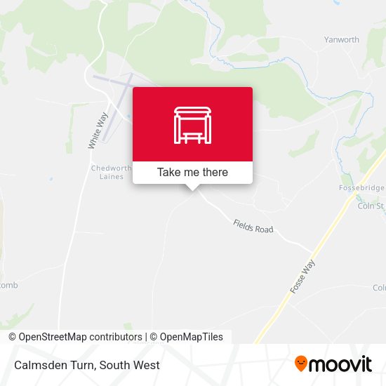 Calmsden Turn map