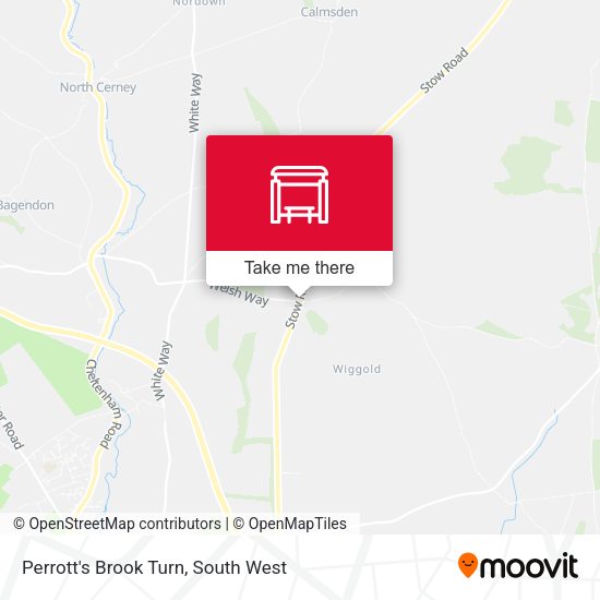 Perrott's Brook Turn map