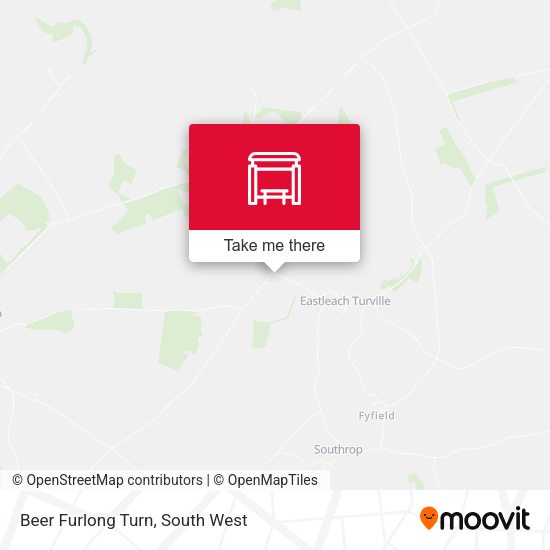 Beer Furlong Turn, Eastleach Turville map