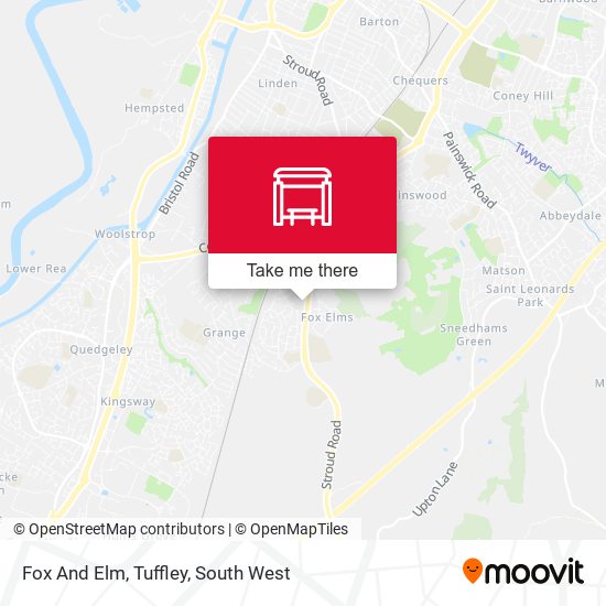 Fox And Elm, Tuffley map