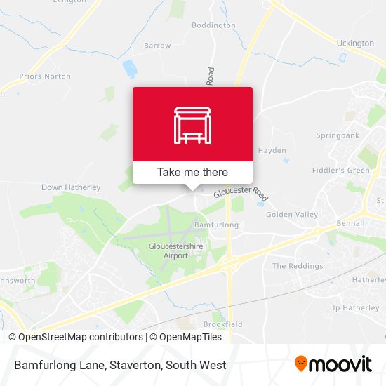 Bamfurlong Lane, Staverton map