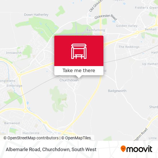 Albemarle Road, Churchdown map