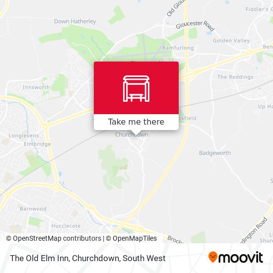 The Old Elm Inn, Churchdown map