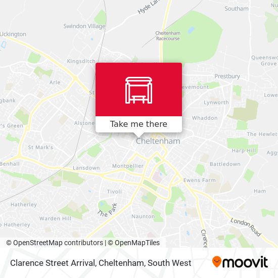 Clarence Street Arrival, Cheltenham map