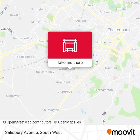 Salisbury Avenue, Warden Hill map