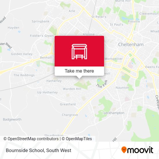 Bournside School map