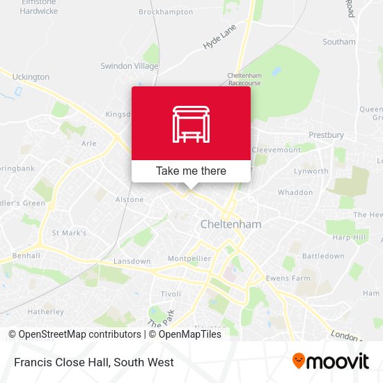Francis Close Hall map