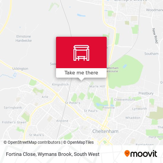 Fortina Close, Wymans Brook map