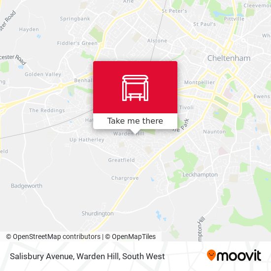 Salisbury Avenue, Warden Hill map