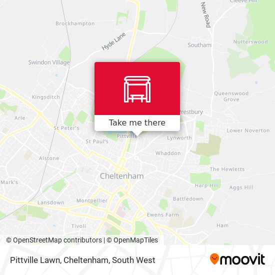 Pittville Lawn, Cheltenham map