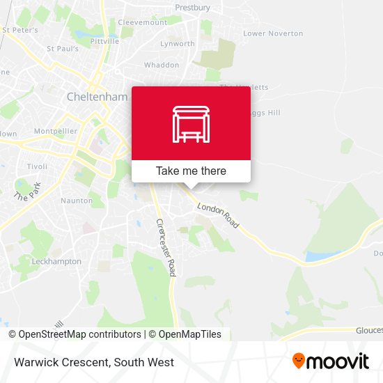 Warwick Crescent map