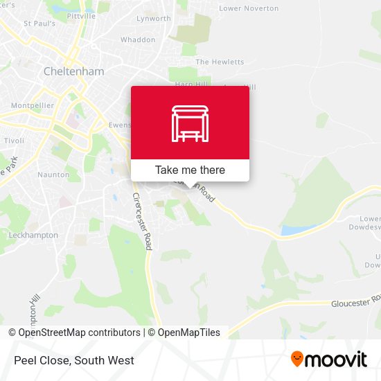 Peel Close map