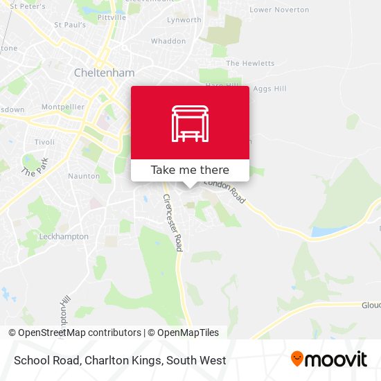 School Road, Charlton Kings map