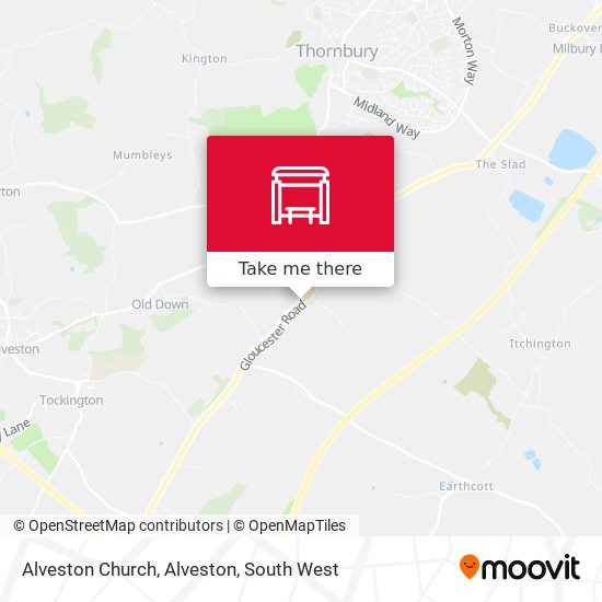 Alveston Church, Alveston map