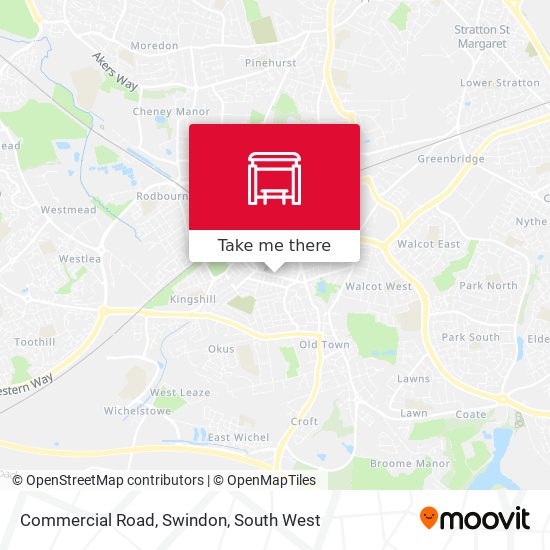 Commercial Road, Swindon map