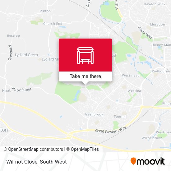 Wilmot Close map