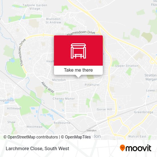 Larchmore Close map