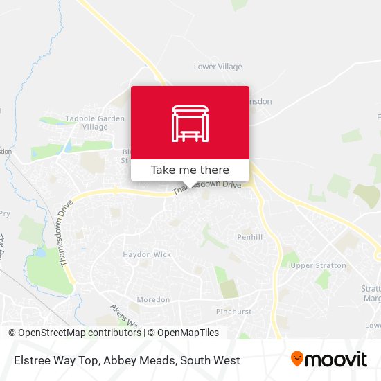 Elstree Way Top, Abbey Meads map