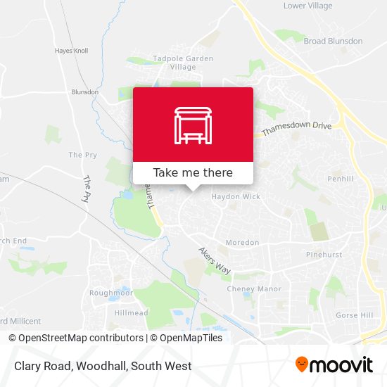 Clary Road, Woodhall map