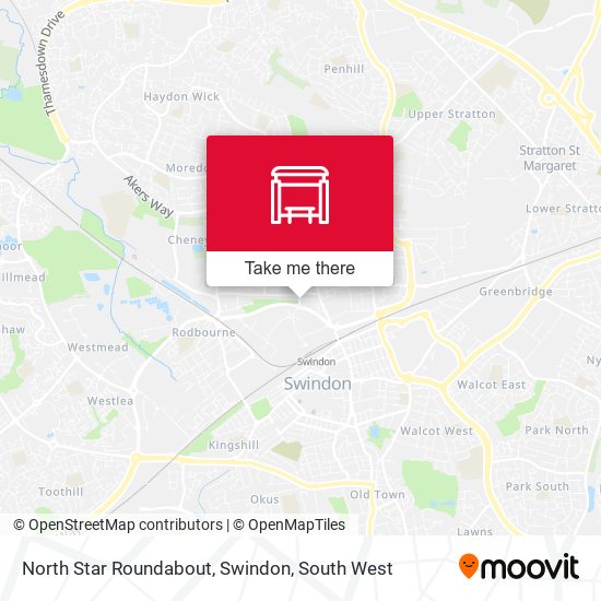 North Star Roundabout, Swindon map