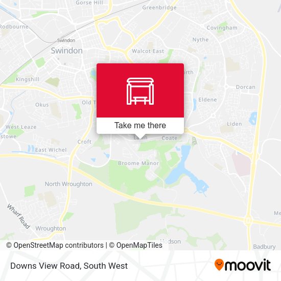 Downs View Road map