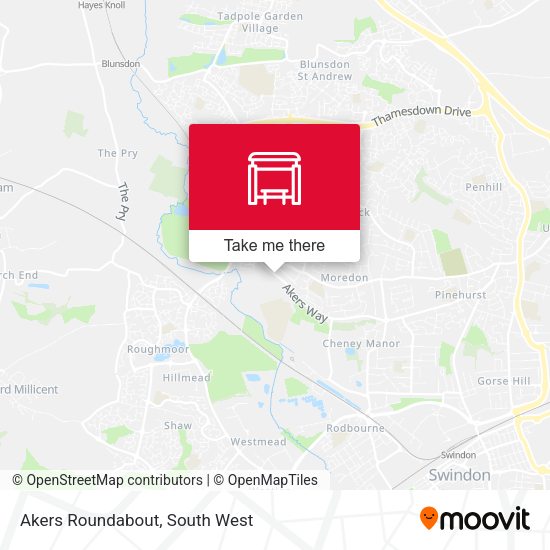 Akers Roundabout map