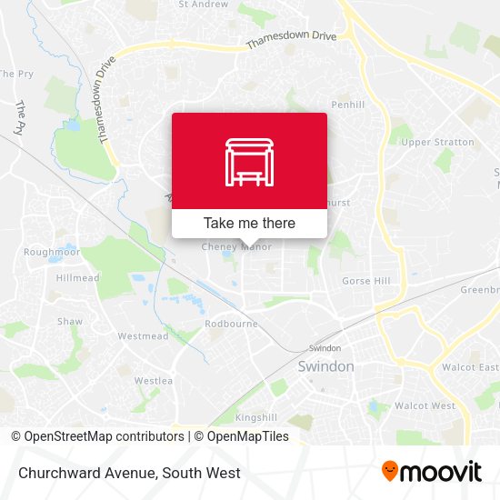 Churchward Avenue map