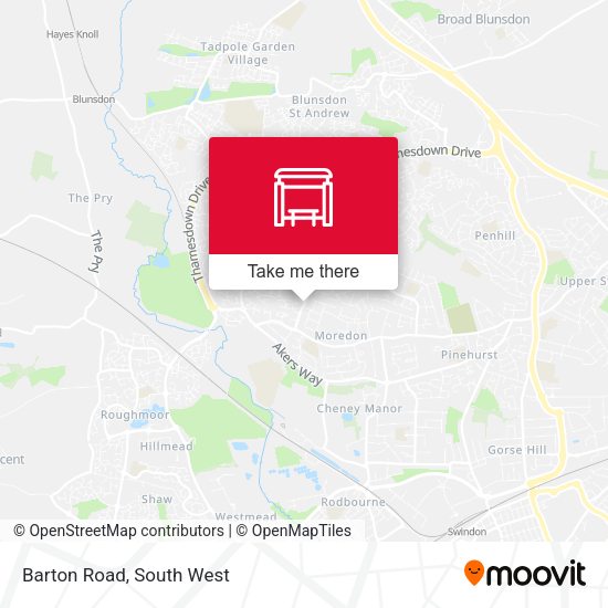 Barton Road map