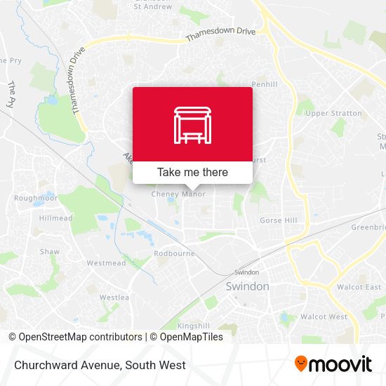 Churchward Avenue map