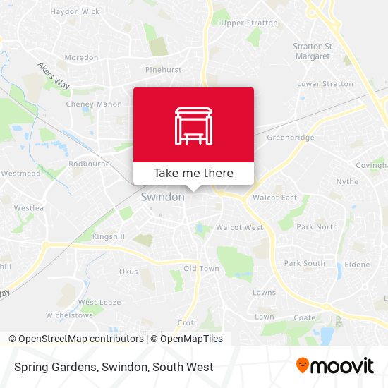 Spring Gardens, Swindon map