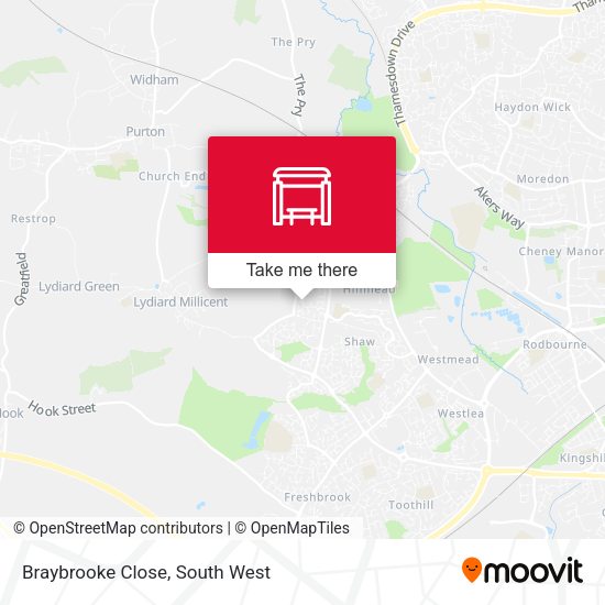 Braybrooke Close map