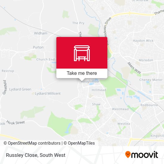 Russley Close map