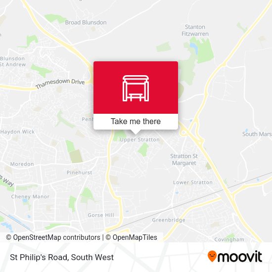 St Philip's Road map