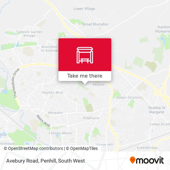 Avebury Road, Penhill map